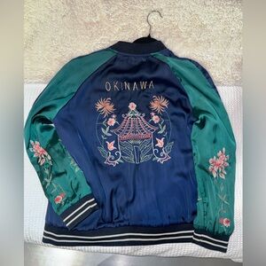 Zara embroidered reversible jacket